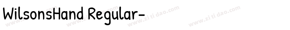 WilsonsHand Regular字体转换